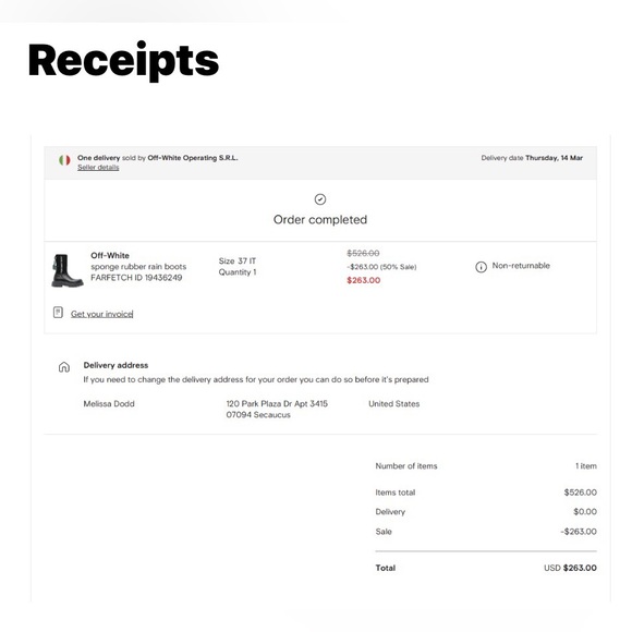 Size 37 Off-White Sponge Rubber Rain boot Black White.
EU: 37 US: 7 UK: 4 - Picture 12 of 12